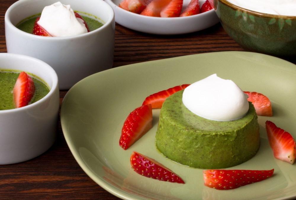 Green kale egg custard lr-7069